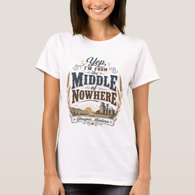 Camiseta En medio de la nada Glasgow Montana (Anverso)