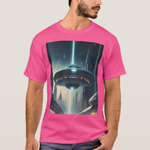 Camiseta En Medio De Las Luces De La Ufo - Invasión Extranj