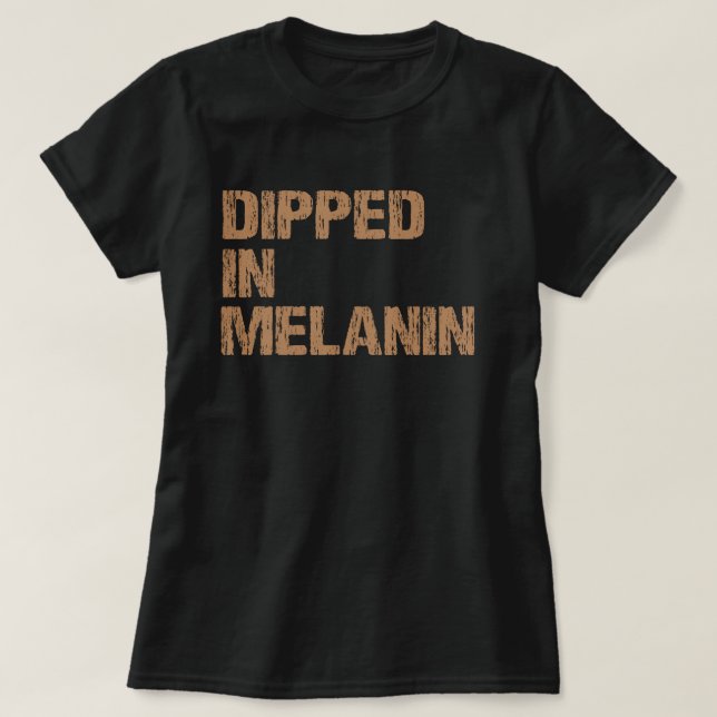 Camiseta En Melanin, un orgulloso regalo africano de histor (Diseño del anverso)