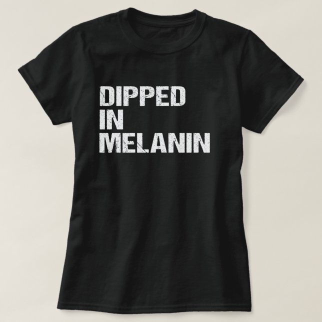 Camiseta En Melanin, un orgulloso regalo africano de histor (Diseño del anverso)