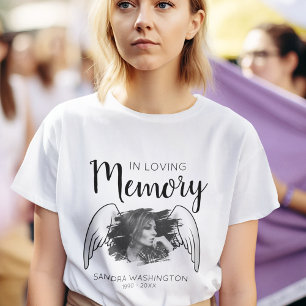 Camiseta En Memoria Ala de Ángel Memorial de Fotos