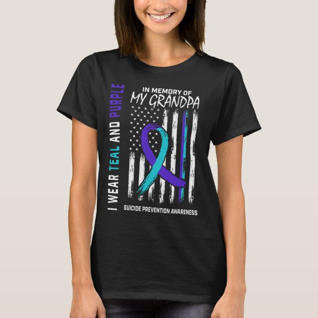 Camiseta En memoria Ama de prevención de suicidio del abuel (Anverso)
