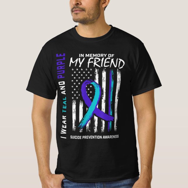 Camiseta En Memoria Amigo La Prevención De La Conciencia So (Anverso)