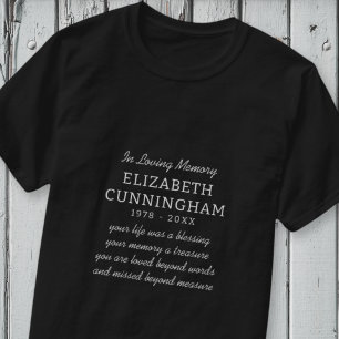 Camiseta En memoria amorosa cita moderna de Preppy