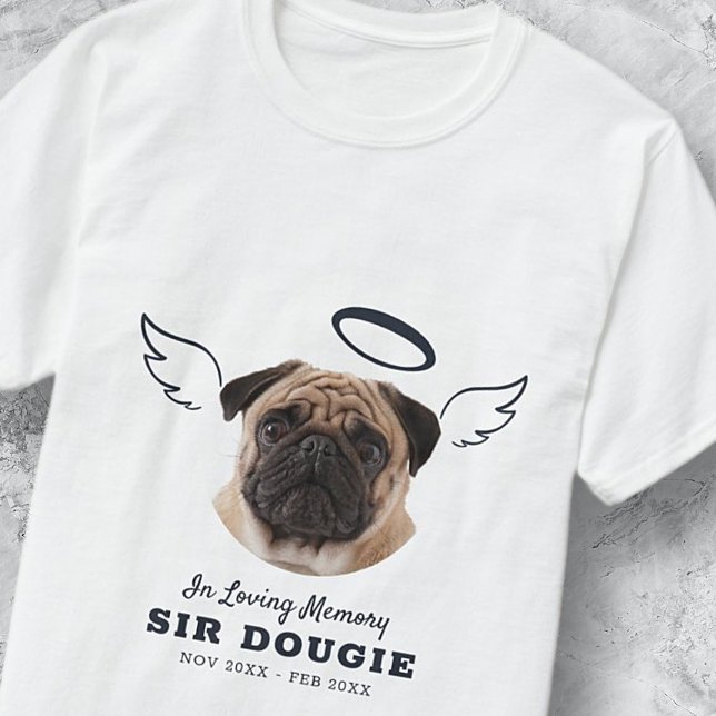 Camiseta En memoria amorosa Mascota Angel Wings Photo Memor (Subido por el creador)