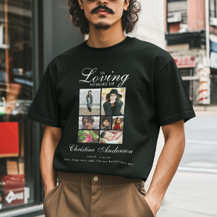 Camiseta En Memoria Collage de Fotos Memorial