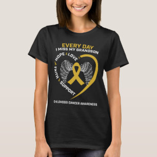 Camiseta En Memoria De Echo De Menos El Cáncer Infantil De