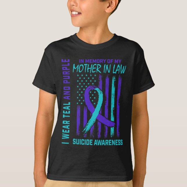 Camiseta En Memoria De La Madre En La Ley Concienciación Su (Anverso)