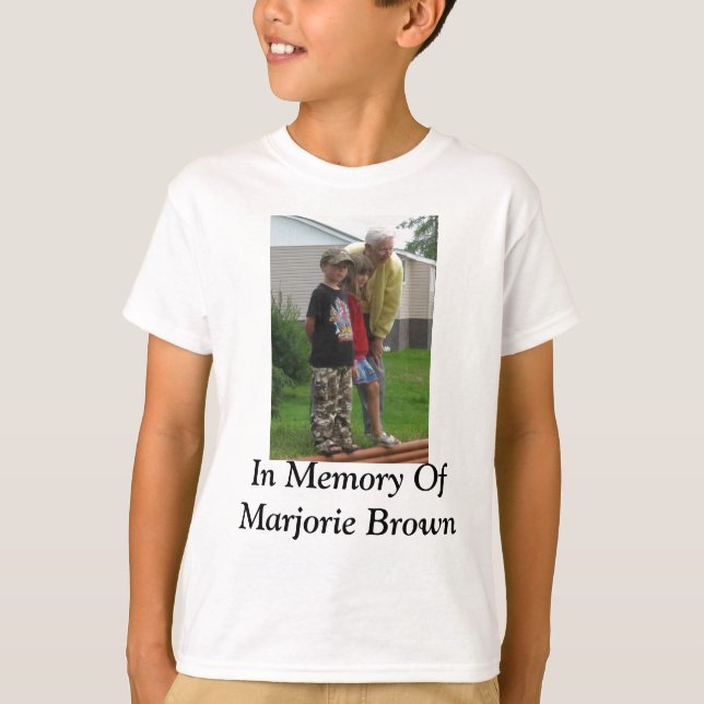 Camiseta En memoria de Marjorie Brown (Anverso)