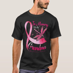 Camiseta En memoria de mi abuela, el cáncer de mama con mo