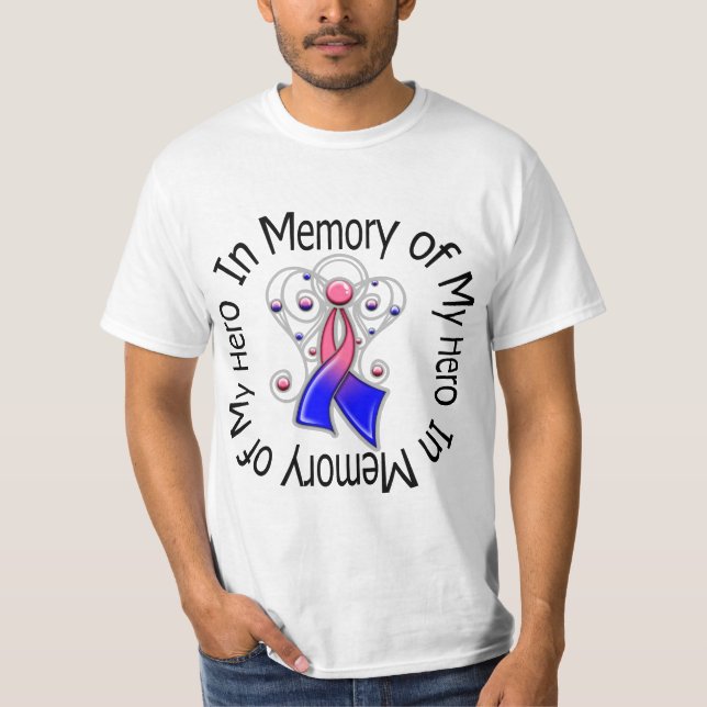 Camiseta En memoria de mi ala masculina del ángel del (Anverso)