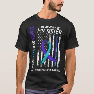 Camiseta En Memoria De Mi Hermana Prevención Conciencia Sui
