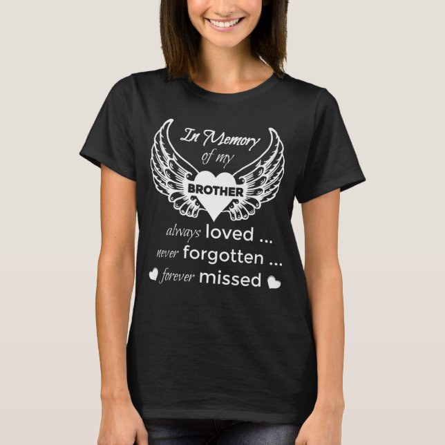 Camiseta En memoria de mi hermano, ángel de la guarda (Anverso)