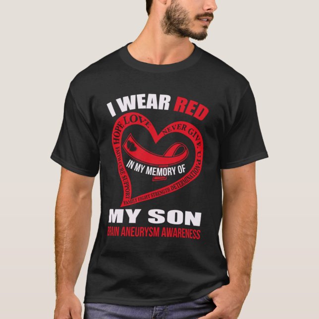Camiseta En memoria de mi hijo BRAIN ANEURYSM AWRENESS (Anverso)