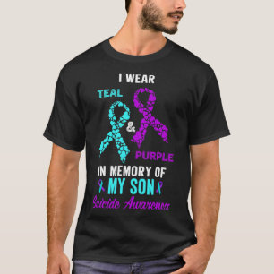Camiseta En Memoria De Mi Hijo Mamá Papá Suicida Prevención
