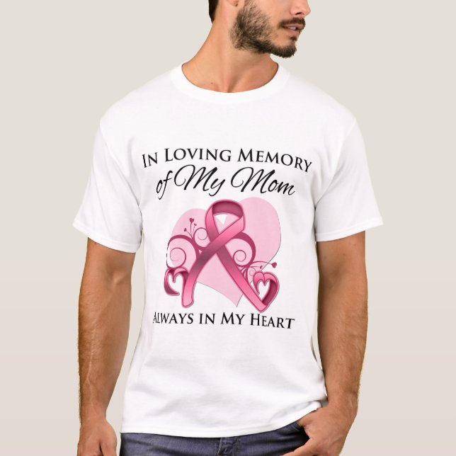 Camiseta En memoria de mi mamá - Cáncer de mama (Anverso)
