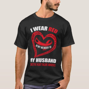 Camiseta En memoria de mi marido CORAZÓN CONGESTIVO FAILUR