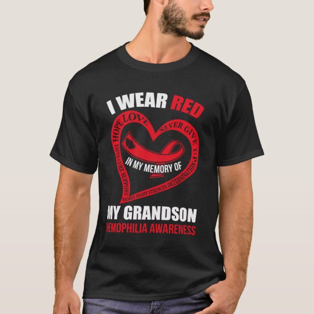 Camiseta En memoria de mi nieto HEMOPHILIA AWRENESS (Anverso)