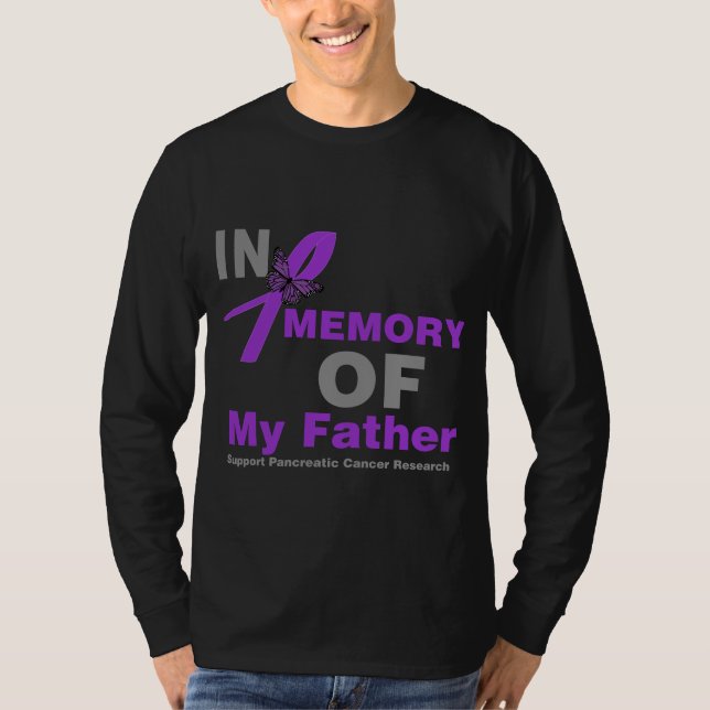 Camiseta En memoria de mi padre, el cáncer de páncreas (Anverso)