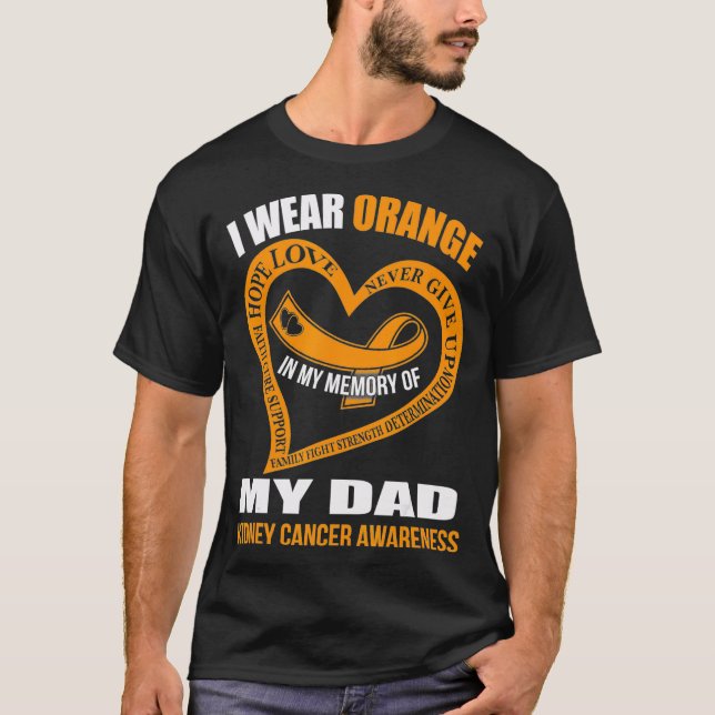 Camiseta En memoria de mi padre KIDNEY CÁNCER AWRENESS  (Anverso)