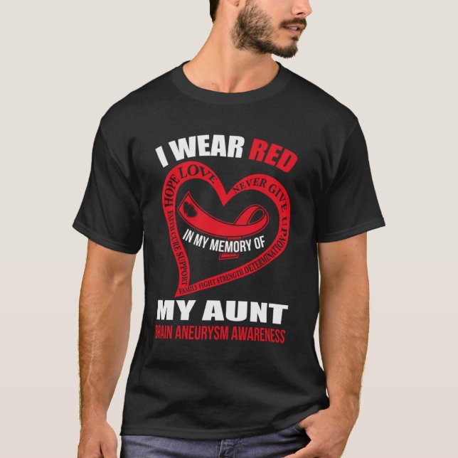 Camiseta En memoria de mi tía BRAIN ANEURYSM AWRENESS (Anverso)