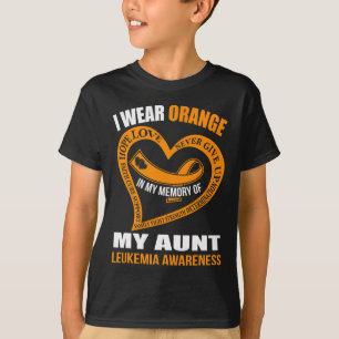 Camiseta En memoria de mi tía LEUKEMIA CONCIENCIA
