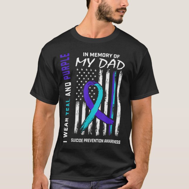 Camiseta En Memoria De Papá La Conciencia De La Prevención  (Anverso)