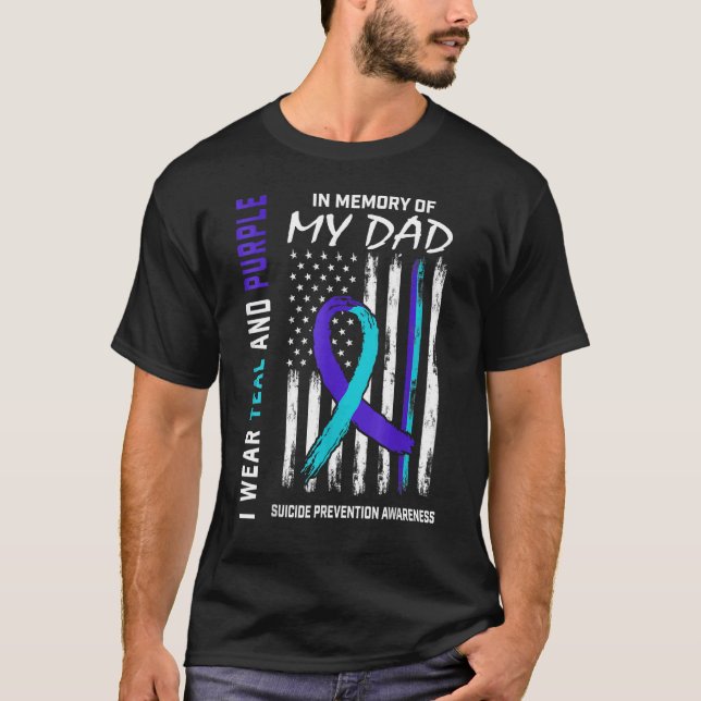 Camiseta En Memoria De Papá La Conciencia De La Prevención  (Anverso)