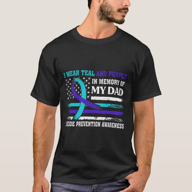Camiseta En Memoria De Papá La Prevención Del Suicidio (Anverso)