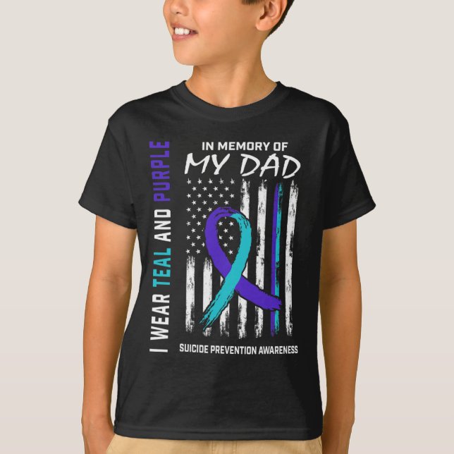 Camiseta En Memoria De Papá La Prevención Del Suicidio (Anverso)