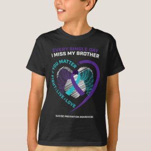 Camiseta En Memoria De Prevención Del Suicidio Echo De Meno