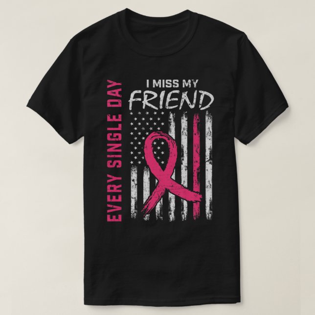 Camiseta En memoria de un amigo, bandera de sensibilización (Diseño del anverso)