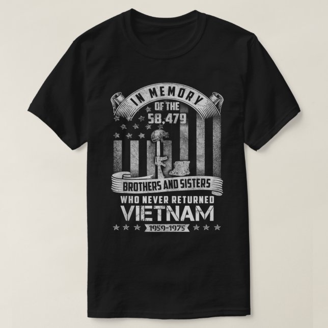 Camiseta En memoria de un veterano vietnamita (Diseño del anverso)