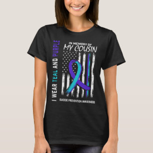 Camiseta En memoria primo suicidio prevención de conciencia