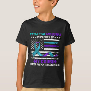 Camiseta En memoria primo suicidio prevención de conciencia