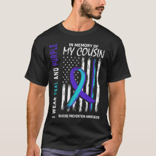 Camiseta En memoria primo suicidio prevención de conciencia
