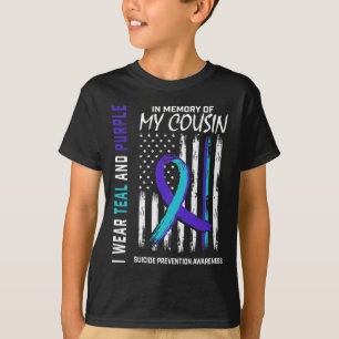 Camiseta En memoria primo suicidio prevención de conciencia