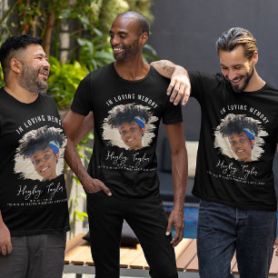 Camiseta En Memoria Querida   Foto con Efecto de Cepillado 