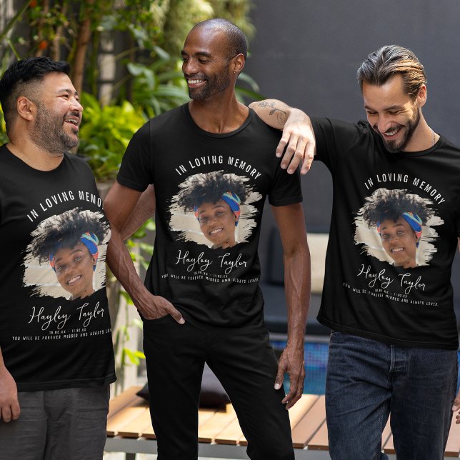 Camiseta En Memoria Querida | Foto con Efecto de Cepillado  (Subido por el creador)