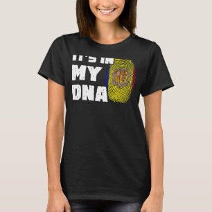 Camiseta En mi ADN Andorra Bandera Huellas Hombres Mujeres