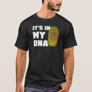 Camiseta En mi ADN Andorra Bandera Huellas Hombres Mujeres
