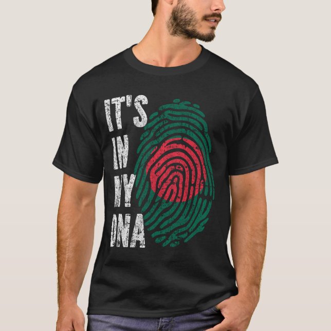 Camiseta EN MI ADN Bandera de Bangladesh Hombres Mujeres Ni (Anverso)