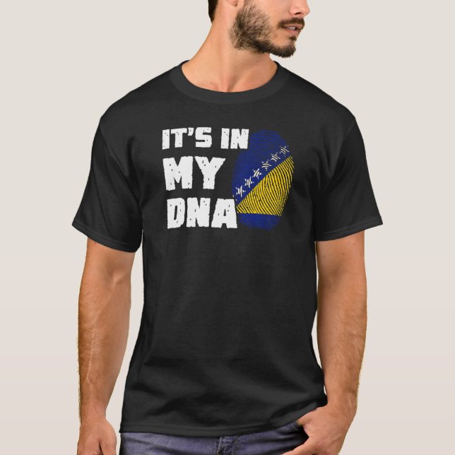 Camiseta En mi ADN Bandera de Bosnia Hombres mujeres (Anverso)