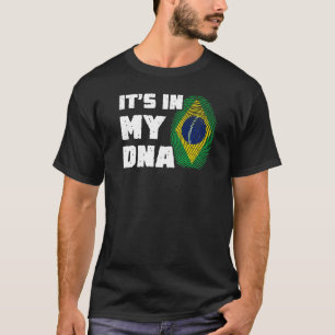 Camiseta En mi ADN Bandera de Brasil Hombres mujeres