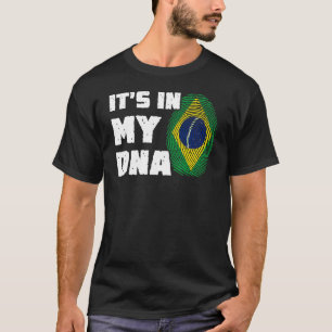 Camiseta En mi ADN Bandera de Brasil Hombres mujeres