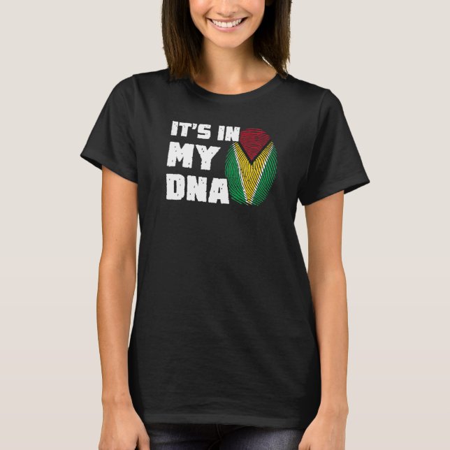 Camiseta En mi ADN Bandera de Guyana Hombres mujeres (Anverso)