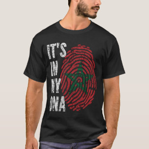 Camiseta EN MI ADN Bandera de Marruecos Hombres Mujeres Niñ