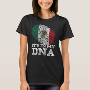 Camiseta En mi ADN Bandera de México Herita hispana mexican