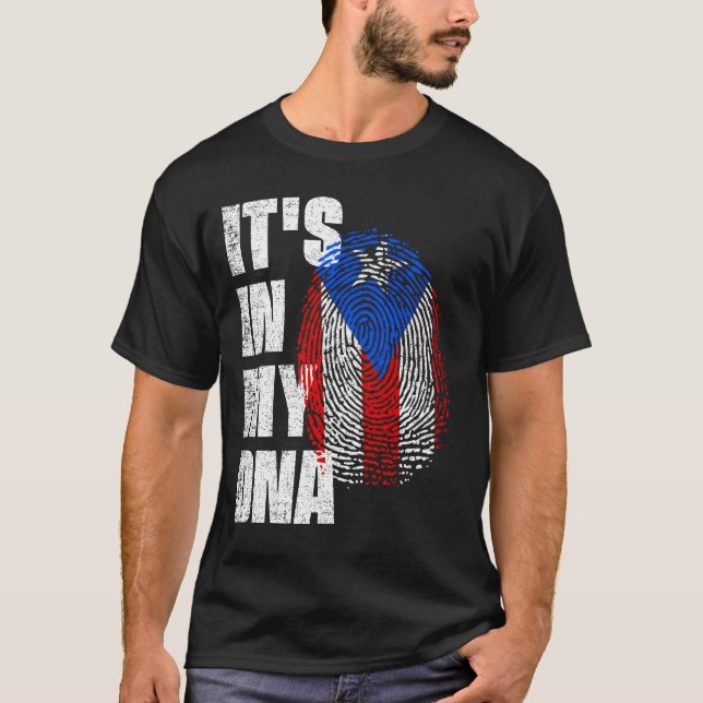 Camiseta EN MI ADN Bandera de Puerto Rico (Anverso)