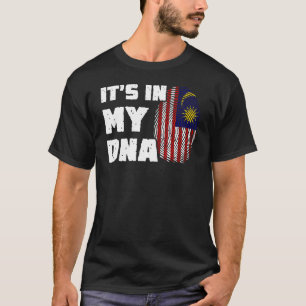 Camiseta En mi ADN Bandera Malasia Huellas digitales Hombre